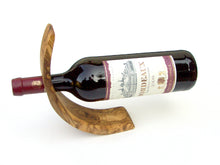 BOTTLE HOLDER made of Olive Wood, Handmade, made from a single block, Natural, Chemical Free