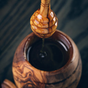 Honey Dipper Spoon Different Head Shape Made of Olive Wood Handmade Tableware & Utensils