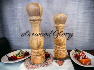 Olivewood & Ceramic Mill Grinders: Elevate Your Culinary Experience with Elegant Shapes and Exceptional Performance for Salt, Pepper, Spices
