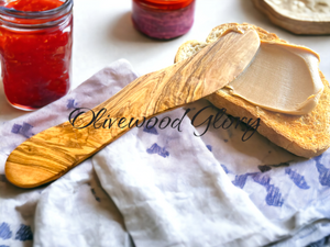 Olivewood Spreader for Jam, Butter, Peanut Butter - Handcrafted Natural Wood Utensil for Everyday Use - Kitchen Essential