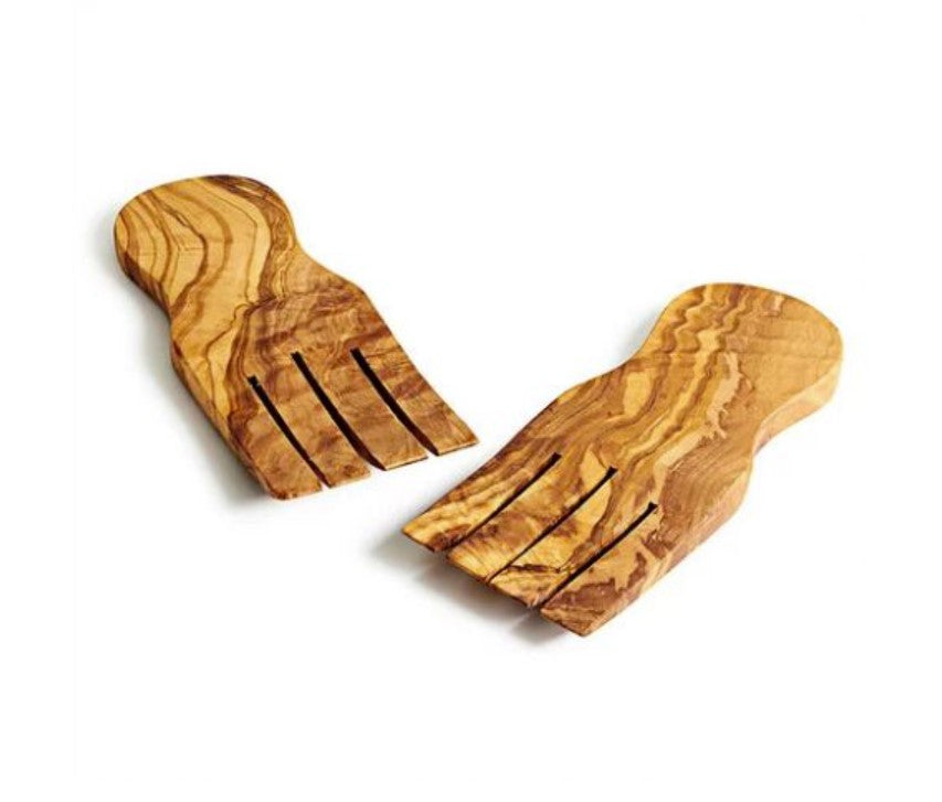 Serving Hands Set, Bear Claws, Mixing Set, Made Of Olive Wood perfect for scoop and serve your salad, pasta, rice and more!