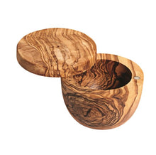 Salt cellar, Salt Pig. Salt container made of Olive Wood, perfect for housing sea or kosher salts, spices and more