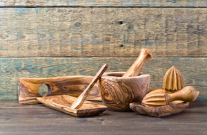 MORTAR AND PESTLE made from a single block of olive wood, Handmade, chemical free,seamless,nonporous
