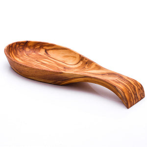 Spoon Rest Made of Olive Wood Handmade From a Single Piece Non Porous Will Not Stain Chemical Free